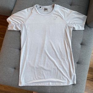 Gymshark Mens T Shirt Grey Silver